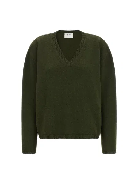 Sweter Be You z kaszmiru zielony