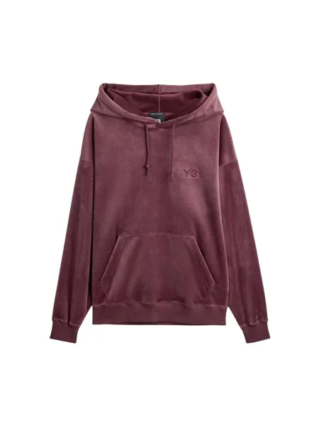 Bluza z kapturem Y-3 sztruksowa czerwona