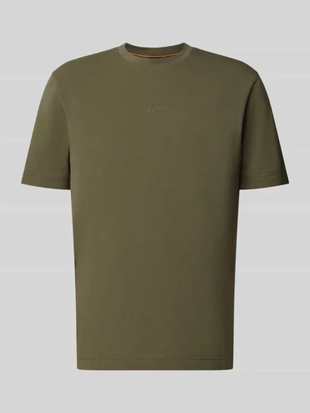 T-shirt o kroju regular fit z mieszanki bawełny model TCHUP' Boss Orange