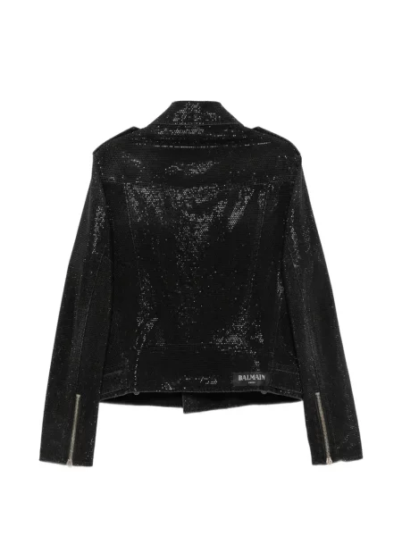 Geacă Balmain cu buline negru