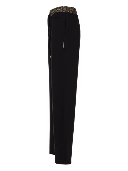 Pantaloni Just Cavalli cu model leopard negru