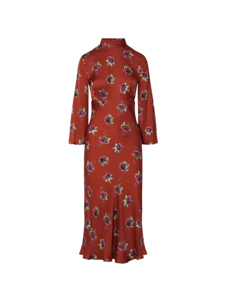 Rochie midi Liu Jo cu model floral portocaliu