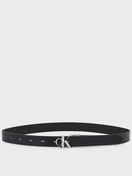 Кожаный ремень Calvin Klein двусторонний черный