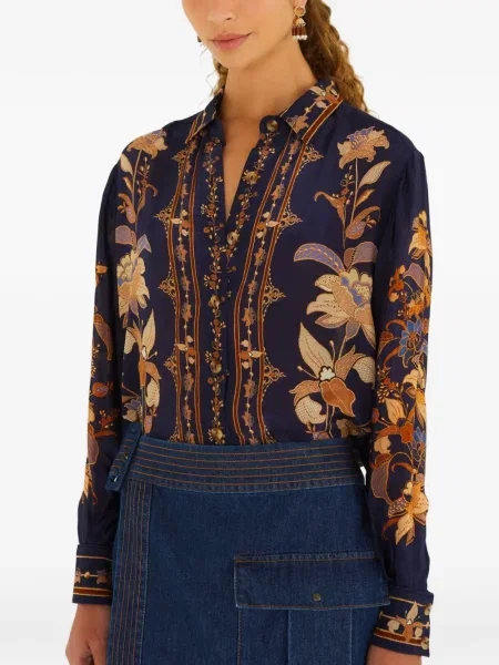 Cămașă Farm Rio cu model floral cu imagine albastru