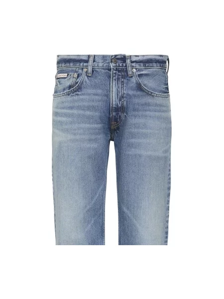 Blugi drepți Calvin Klein Jeans albastru