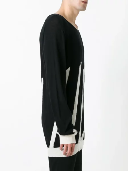 Pulover Haider Ackermann cu dungi negru