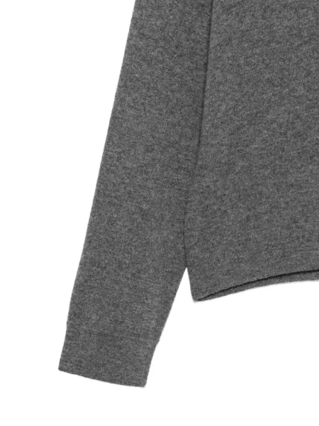 Gulerat cardigan Roberto Collina gri