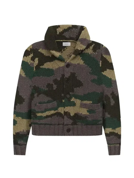 Cardigan Rhude cu model camuflaj verde