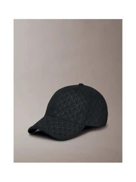 Bőr baseball sapka Calvin Klein nyomtatás fekete
