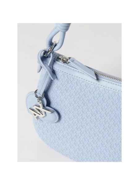Torebka Emporio Armani skórzana niebieska
