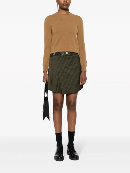 Vilnonis megztinis Comme Des Garçons Play su širdelėmis