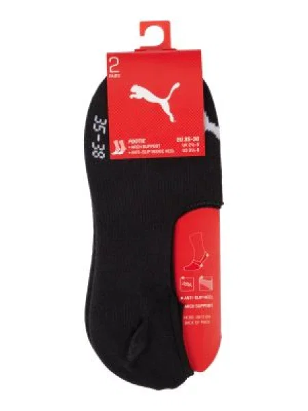 Skarpetki stopki niskie w zestawie 2 szt. Puma czarne