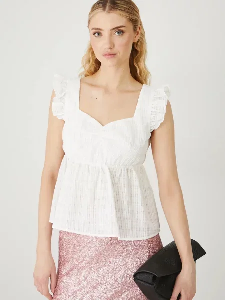 Блуза Medicine дамска с изчистен дизайн бяло