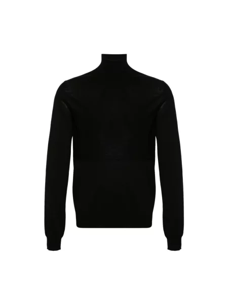 Sweter Jil Sander z wysokim kołnierzem czarny