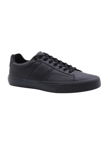 Niskie sneakersy z perforacją model AIDEN_TENN_GRLTP' Boss czarne