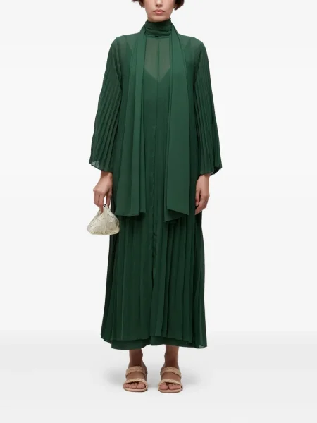 Rochie maxi Osklen plisată de costum verde