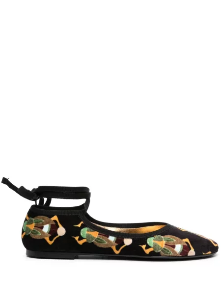 Balerini La Doublej de catifea negru