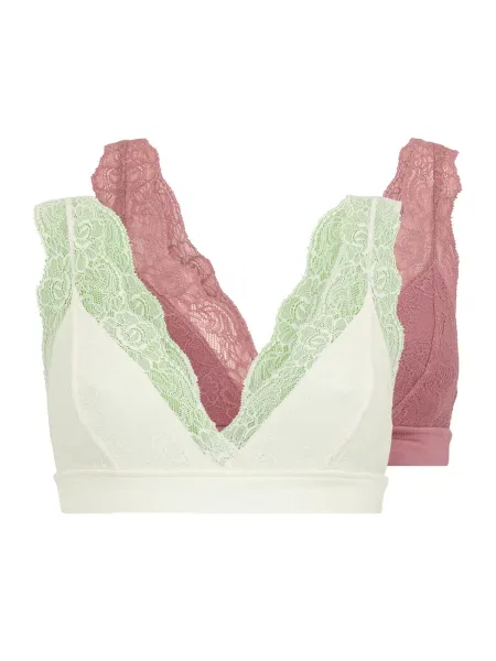 MAMALICIOUS Sutien MLADIA TESS verde deschis / roz pal alb