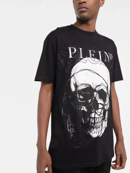 Tričko Philipp Plein s potiskem černé