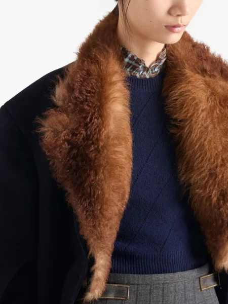 Pulover Prada cu decolteu rotund albastru