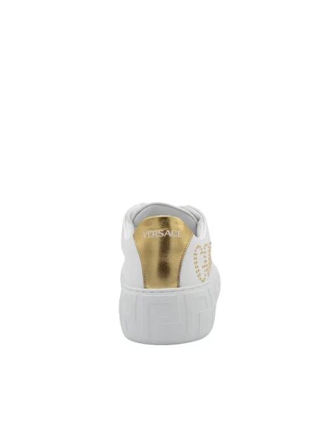 Sneakersy Versace skórzane czerwone