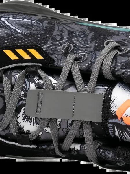 Sneakerși Adidas Solar cu șireturi cu dungi din dantelă negru