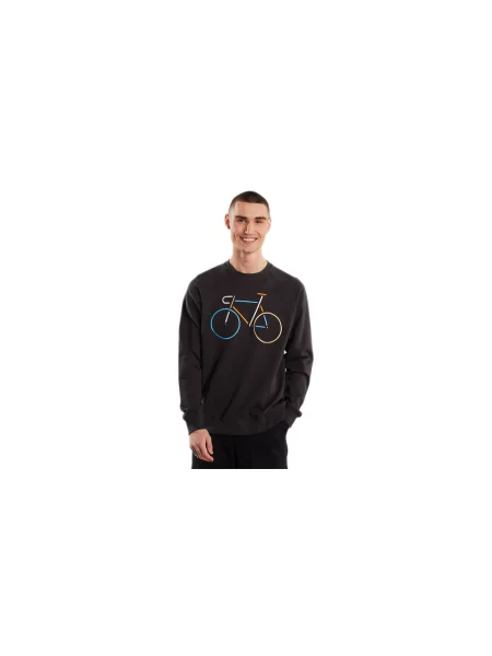 Dedicated Sweatshirt Malmoe Color Bike Charcoal Mężczyźni Bluzy i bluzy z kapturem Dedicated Szary Size: M czarna