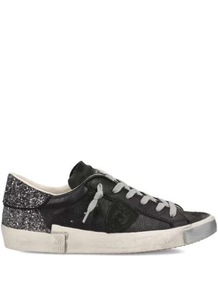 Sneakerși Philippe Model Paris cu șireturi din dantelă negru