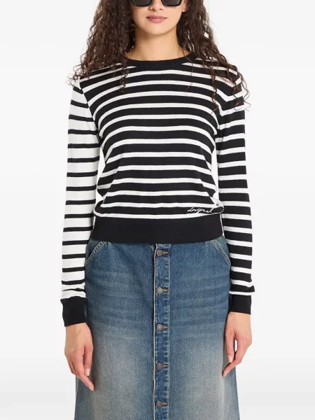 Pulover Desigual cu dungi negru