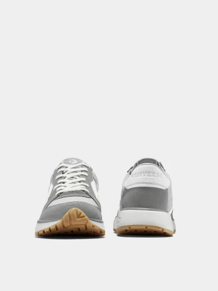 Кожаные кроссовки Converse серые