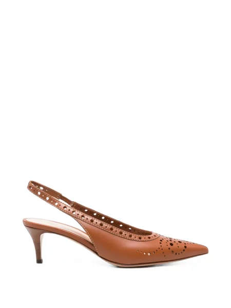 Pantofi cu toc Gianvito Rossi din piele slingback maro
