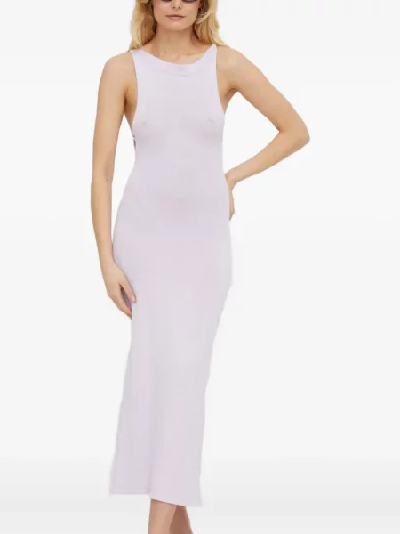 Sukienka midi Alohas do kolan garniturowa fioletowa