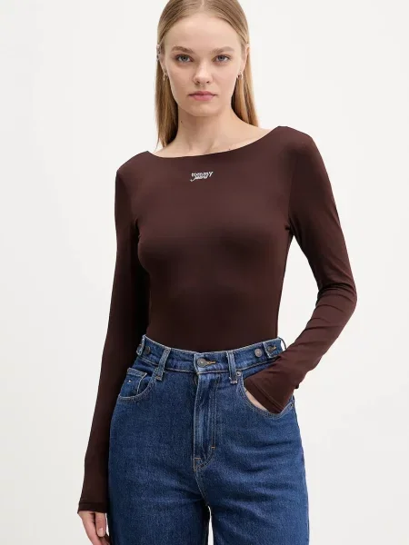 Tommy Jeans Body hnědý