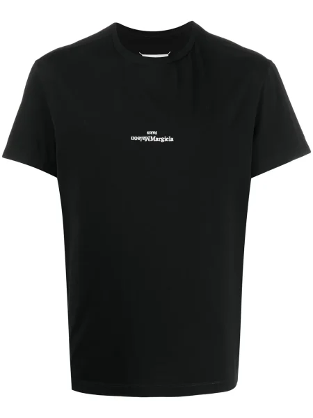 Tricou Maison Margiela cu decolteu rotund negru