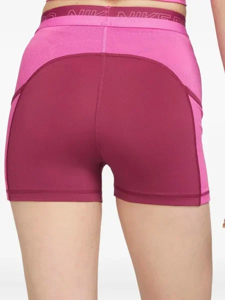 Pantaloni scurți Nike alergare cu talie înaltă în carouri albastru