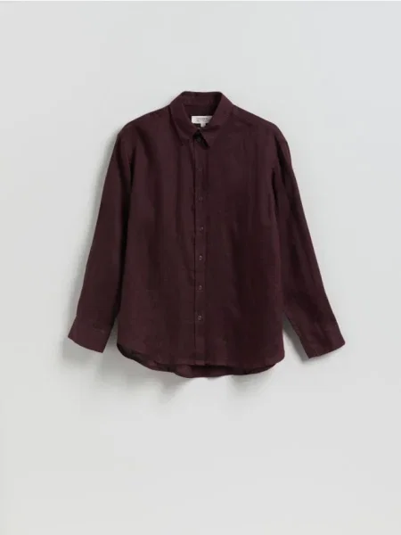 Льняная рубашка Reserved красная