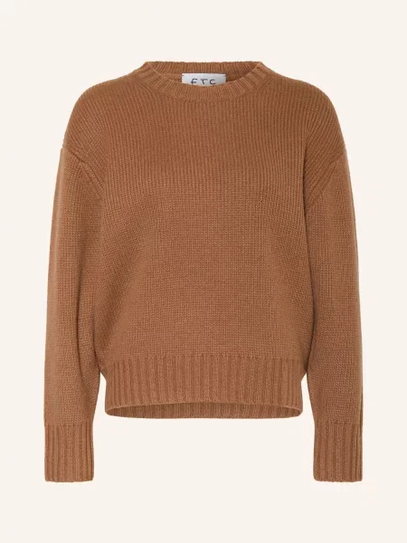 Ftc Cashmere Kašmírový Svetr hnědá
