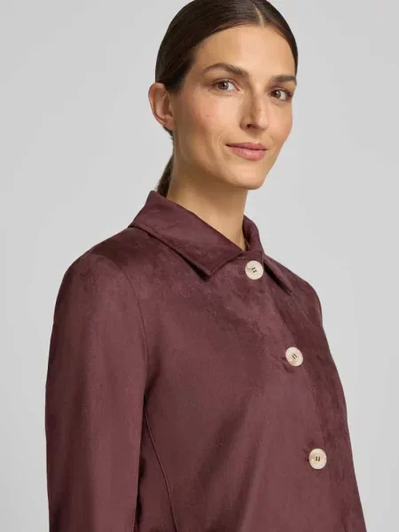 Marynarka o kroju regular fit o wyglądzie zamszu White Label