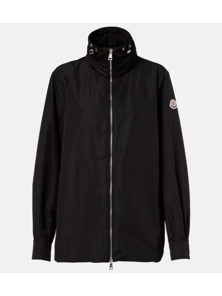 Geacă parka Moncler cu glugă negru