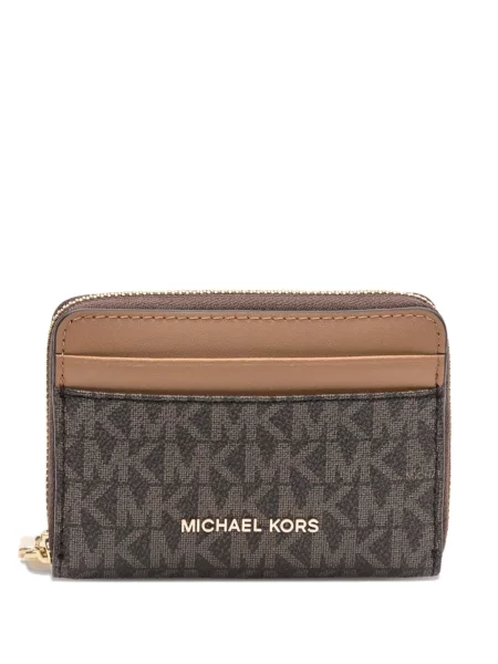 Portofel Michael Michael Kors din piele de căprioară gri