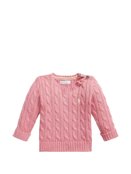 Sweter dziecięcy Polo Ralph Lauren różowy
