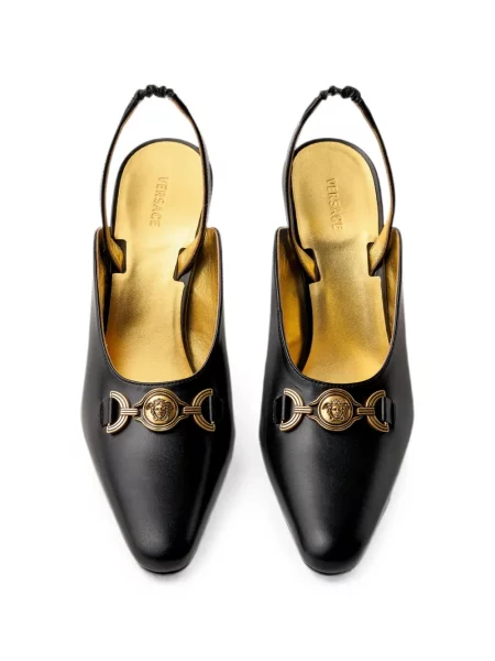 Pantofi cu toc Versace din piele negru