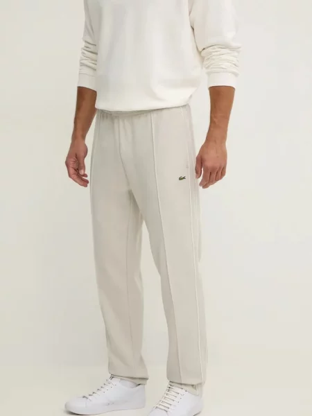 Tepláky Lacoste hladké šedá