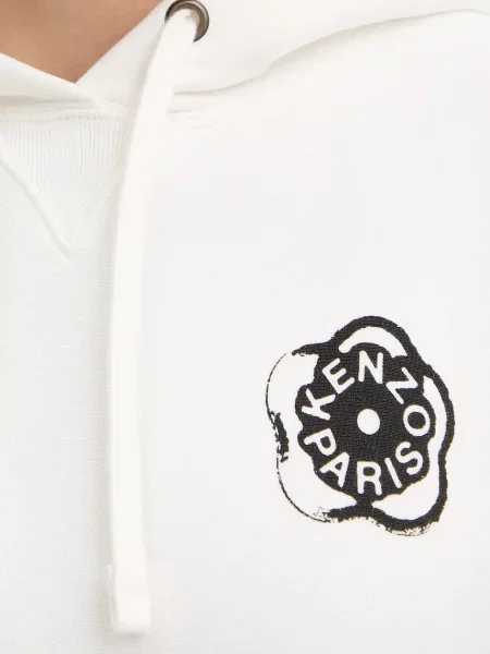 Кофта Kenzo з капюшоном з принтом білий