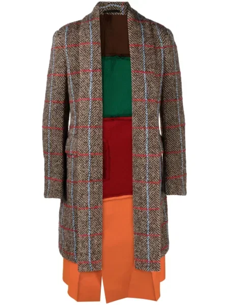 Płaszcz Comme Des Garcons Homme Plus tweedowy w jodełkę