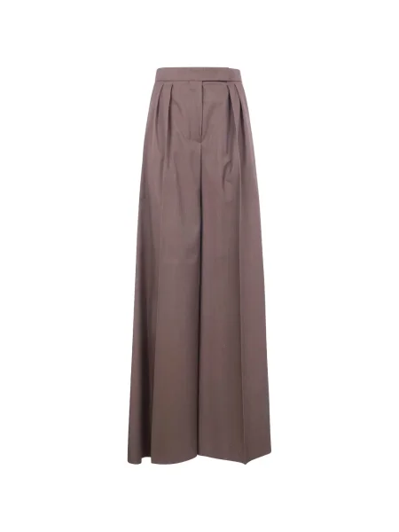 Pantaloni Max Mara plisate maro