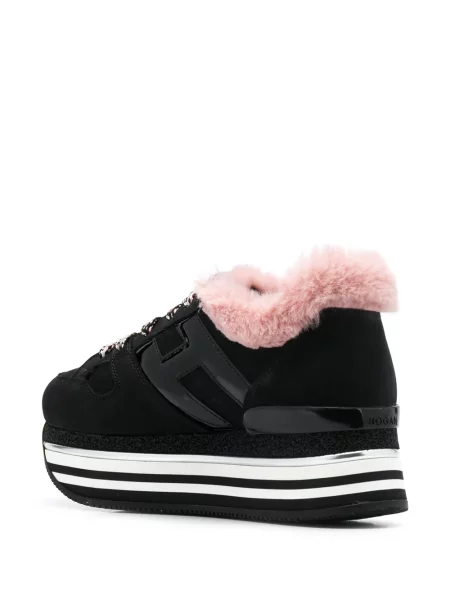 Sneakerși Hogan H222 cu platformă negru