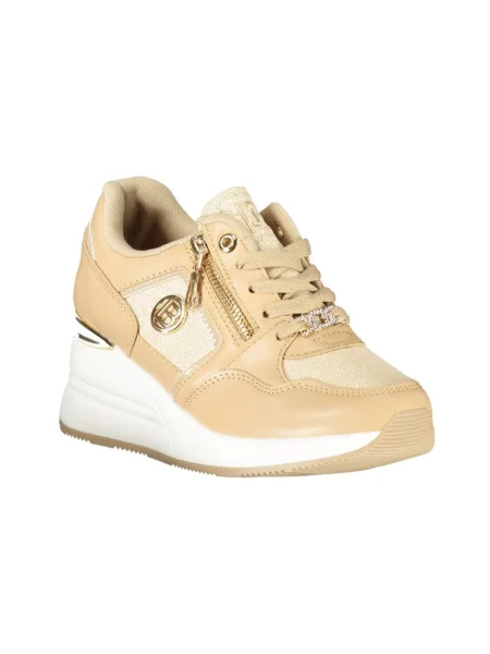 Sneakersy Laura Biagiotti na platformie beżowe