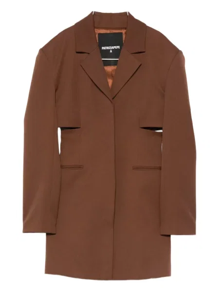 Mała mały sukienka mini Patrizia Pepe garniturowa brązowa