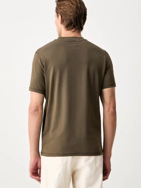 Karl Lagerfeld T-shirt basic z zielona